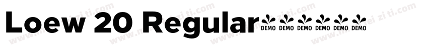 Loew 20 Regular字体转换